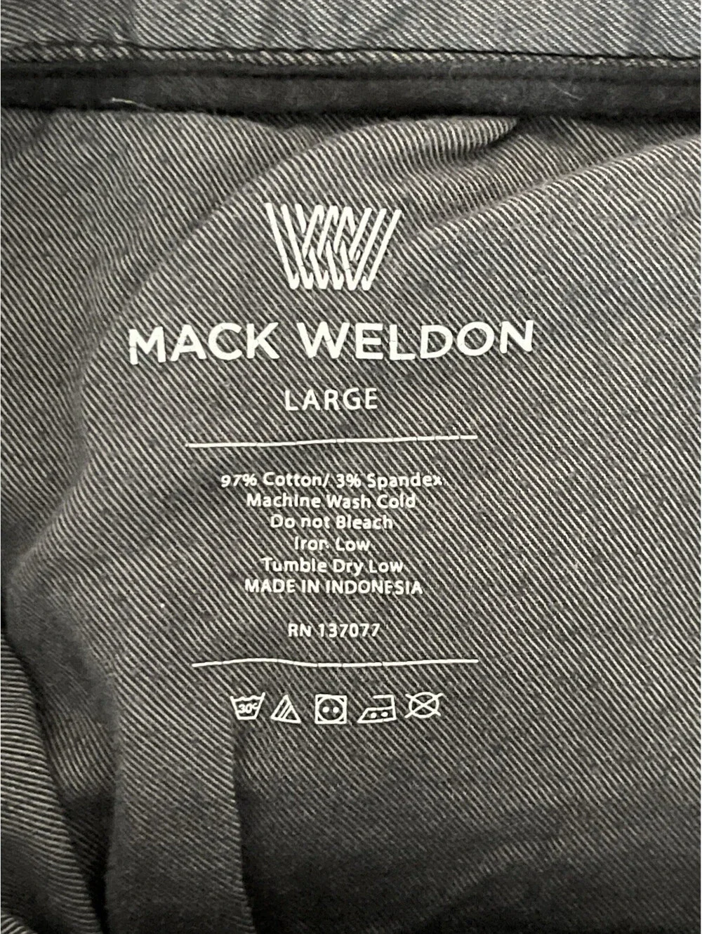 Mack Weldon Performance Stretch Ace Sweatpants Joggers Size Mens Large Gray.